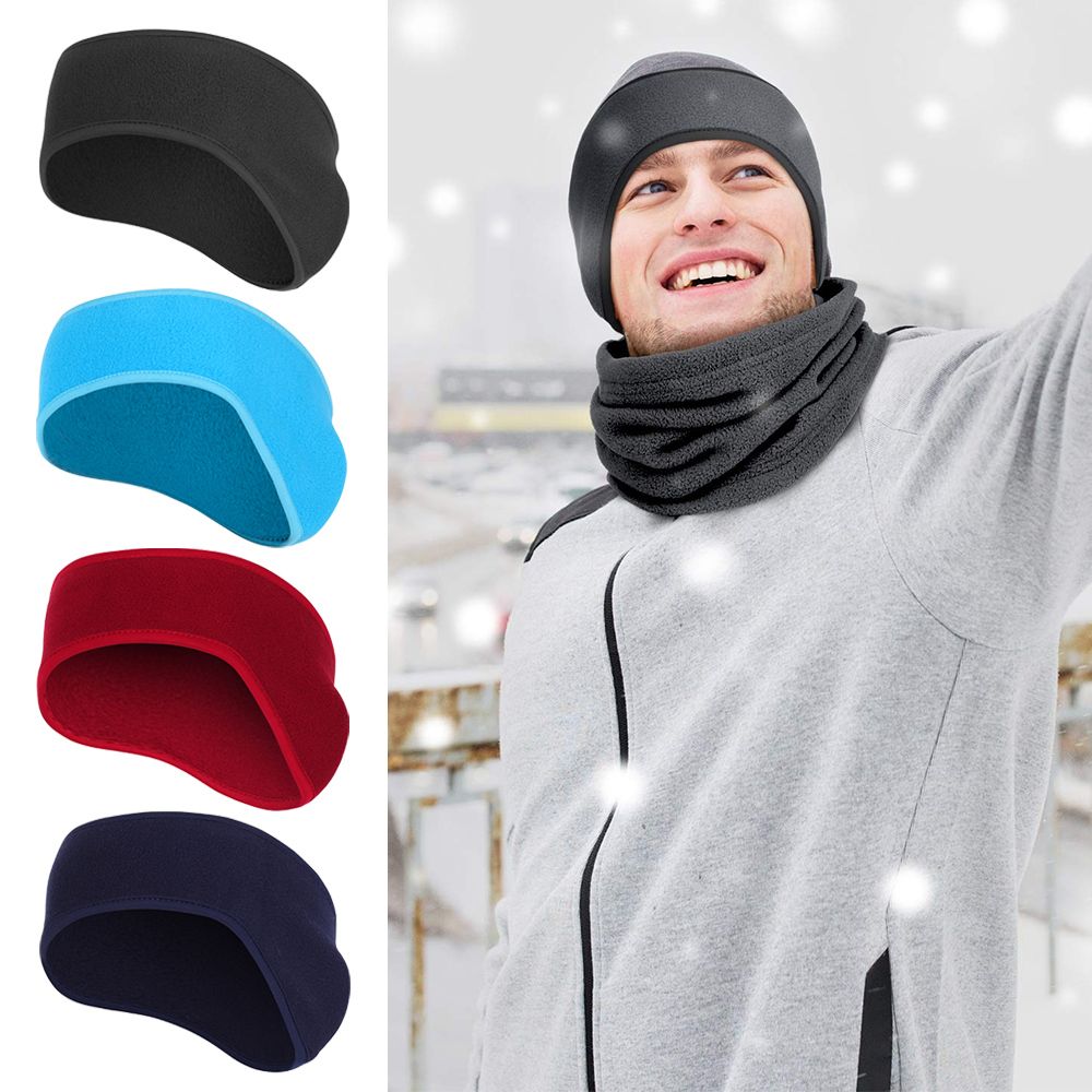Fleece Ear Warmer Band - 1 قطعة عصابة رأس شتوية من