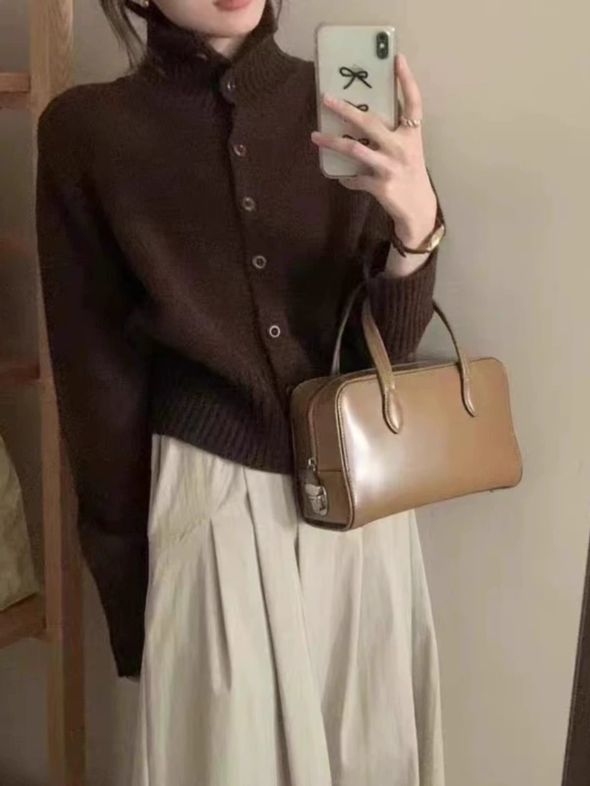 Wool Coat Peacoat - المرأة الياقة المدورة قصيرة الكشمير متماسكة