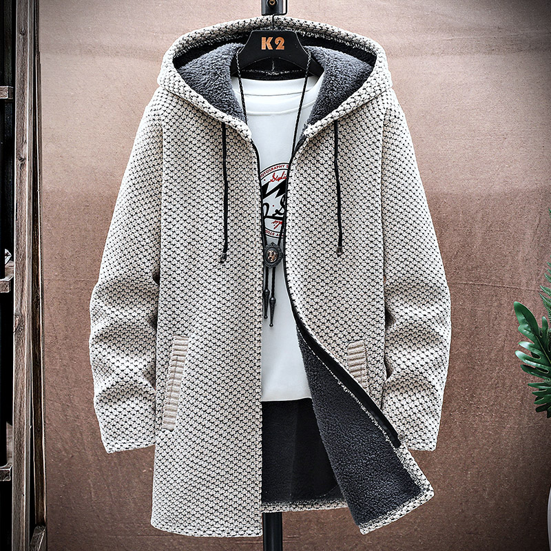 Wool Coat Peacoat - الرجال سترة الكشمير معطف طويل البلوزات