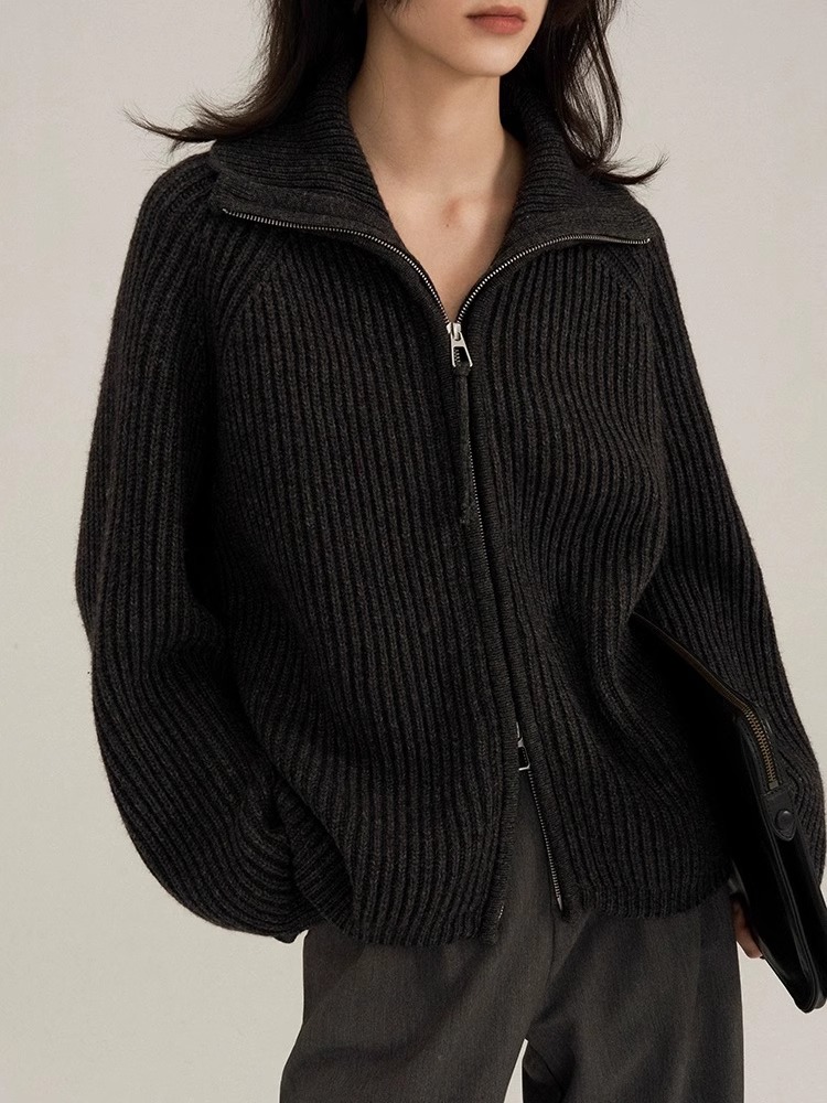 كارديجان نسائي بسحاب مزدوج من  - مراجعة Wool Coat Peacoat وسعره
