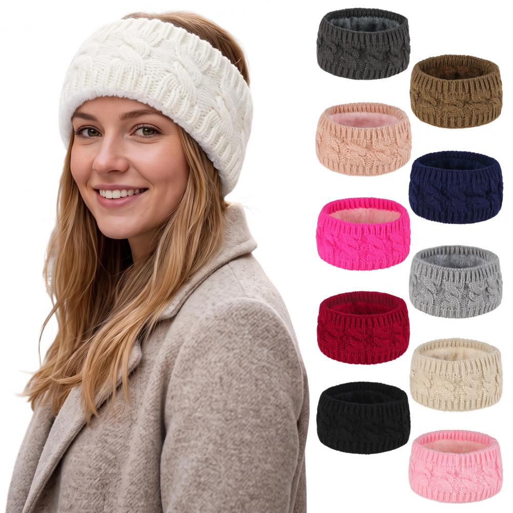 عصابة رأس شتوية محبوكة للنساء، - مراجعة Fleece Ear Warmer Band وسعره