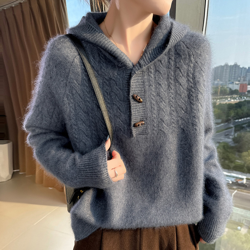 100% المنك النقي الكشمير محبوك - مراجعة Wool Coat Peacoat وسعره